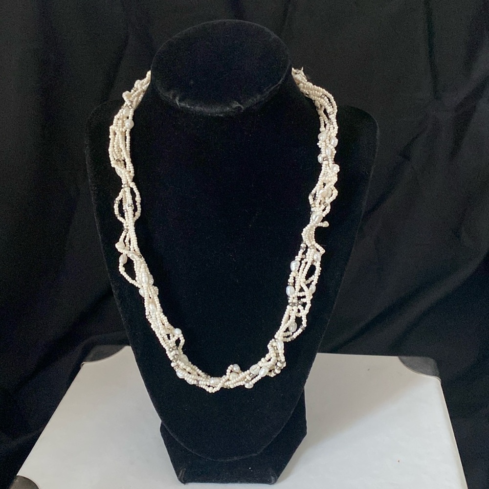Vintage pearl multistrand necklace